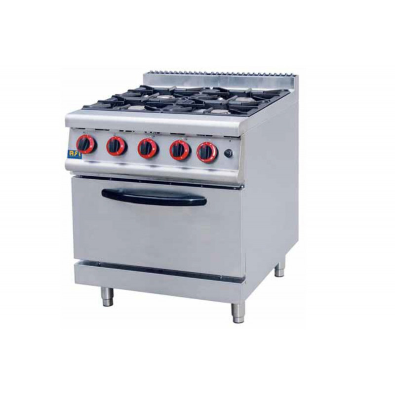 Cuisinière gaz Roeder 4 feux 4x5,5kW four électrique 2,6kW